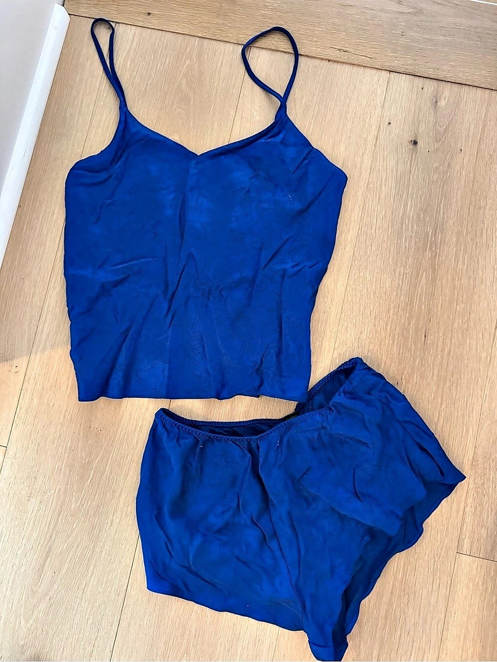 Victoria’s Secret Blue Satin Pajama Set